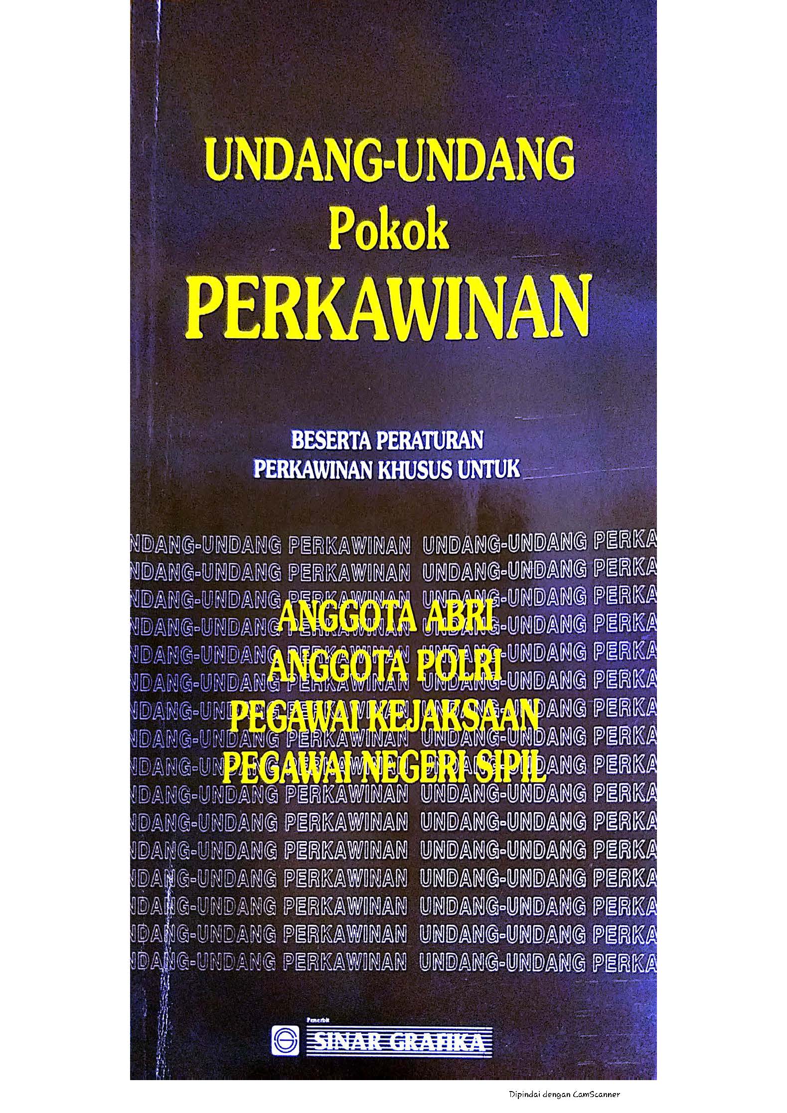 UNDANG - UNDANG POKOK PERKAWINAN