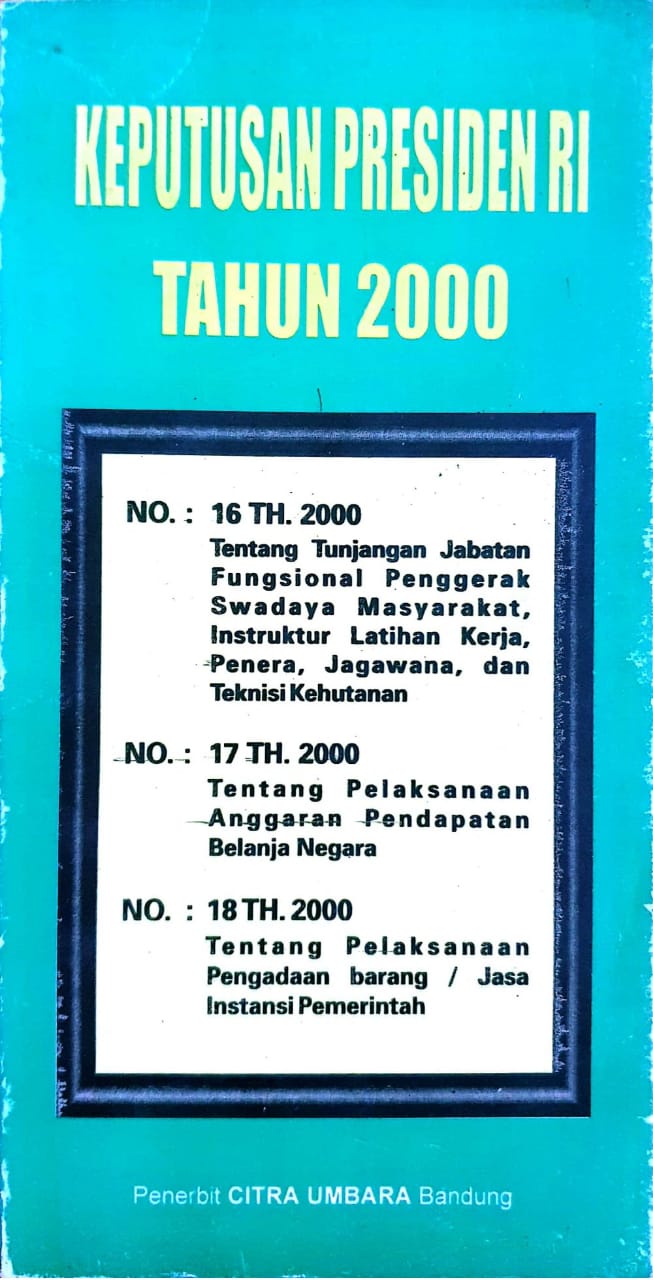 Keputusan Presiden Republik Indonesia Tahun 2020